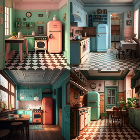 Wes Anderson Apartment, Wes Anderson Room, Wes Anderson House, Wes Anderson Home, Wes Anderson Color, Wes Anderson Decor, Wes Anderson Design, Funky Interior Design, Vintage Apartment Decor