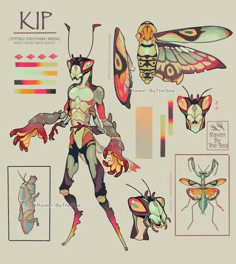 Thri Kreen, Bug People, Mole Cricket, Alien Character, Chara Design, Alien Concept Art, Monster Concept Art, Character Design Ideas, Futuristic Art