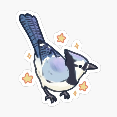 Get my art printed on awesome products. Support me at Redbubble #RBandME: https://www.redbubble.com/i/sticker/Jay-bird-illustration-by-Artofmayara/164694636.EJUG5?asc=u Blue Stickers Aesthetic, Aesthetic Naranja, Cute Drawing Inspiration, Sticker Doodles, Cute Bird Art, Blue Jay Art, Birds Stickers, Bird Doodle, Japanese Wallpaper Iphone