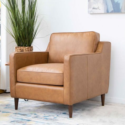 Sand & Stable Nemcova Leather Armchair & Reviews | Wayfair Brown Leather Chairs, Leather Chairs, Leather Accent Chair, Living Room Furniture Chairs, Leather Armchair, Upholstered Seating, Top Grain Leather, Leather Chair, Leather Seat