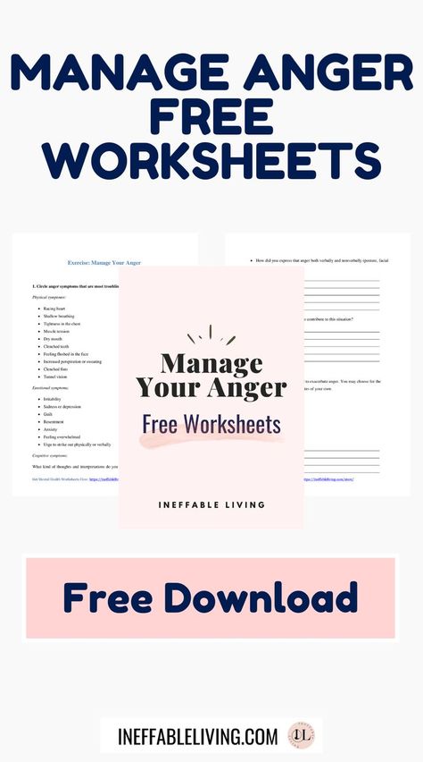 Manage Your Anger Worksheets Anger - anger issues - how to control anger - how to deal with anger - anger problems - how to control your anger - anger worksheets - anger triggers - anger control - anger management strategies - anger management activities - anger management activities for adults - where does anger come from - anger relief - anger triggers worksheet - anger control tips - anger coping skills - anger journal - understanding anger - when anger hurts - what to do with anger Free Anger Management Worksheets For Adults, Anger Management Adults, How To Manage Anger, Anger Management Activities For Adults, Anger Triggers Worksheet, Anger Relief, Things To Do When Stressed, Anger Management Worksheet, Anger Management For Adults