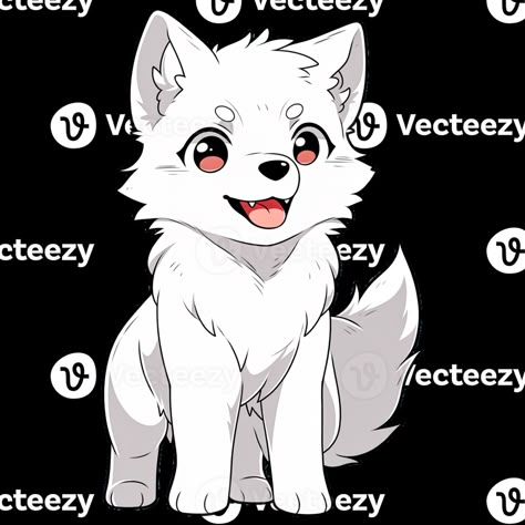 Cute Chibi Wolf Clipart AI Generative Chibi Wolf Drawing, Wolf Cute Drawing, Wolf Anime Art, Baby Wolf Drawing, Cute Wolf Art, Wolf Illustration Art, Chibi Template, Manga Wolf, Imagenes Cute