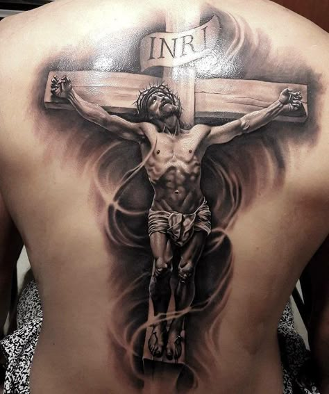 Holy Jesus tattoo - 20 Holy Jesus tattoos  <3 <3 Crucifix Tattoo, Christus Tattoo, Religion Tattoos, Tato 3d, Jesus Christ Tattoo, Jesus Tattoo Design, Catholic Tattoos, Heaven Tattoos, Christ Tattoo