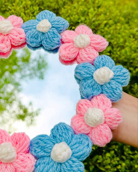 Introducing our new crocheted flower mirrors! I call them “BLOOMVIEW MIRRORS🌸 🐇 Price: Rs. 1600 [ Crochet Flower Mirror, Handmade Wall Mirror, Floral Wall Decor, BloomView Mirror, Boho Wall Mirror, Crochet Art Decor ] #BloomViewMirrors #crochet #crochetaddict #mirrorselfie #smallbusiness Crochet Mirror Frame, Boho Wall Mirror, Crochet Mirror, Crochet Frame, Mirror Boho, Mirror Handmade, Flower Mirror, Crocheted Flower, Learn How To Crochet