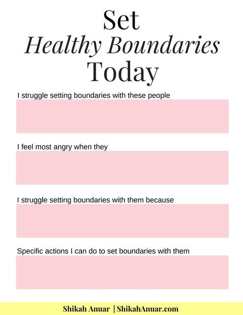 Healthy Boundaries Worksheets, Boundaries Worksheet, Clear Boundaries, Personal Boundaries, Life Coaching Tools, Setting Healthy Boundaries, Counseling Activities, Respect Others, Healthy Boundaries