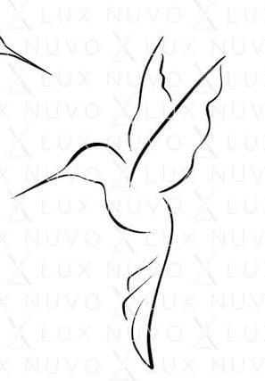 Hummingbird Drawing Easy, Simple Humming Bird Tattoos, How To Draw A Hummingbird, Cute Hummingbird Drawing, Hummingbird Drawing Simple, Hummingbird Tattoo Stencil, Black Hummingbird Tattoo, Hummingbird Outline Tattoo, Hummingbirds Drawing