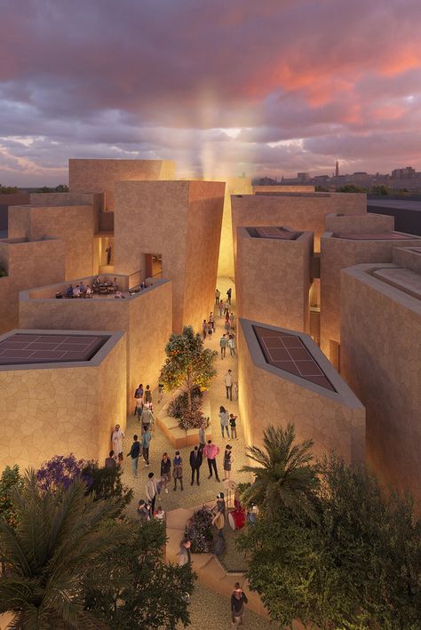 first look at saudi arabia's expo 2025 osaka pavilion design Audio Visual Installation, Artificial Island, British Architecture, Pavilion Design, Foster Partners, Courtyard House, Installation Design, Japanese House, Glass House