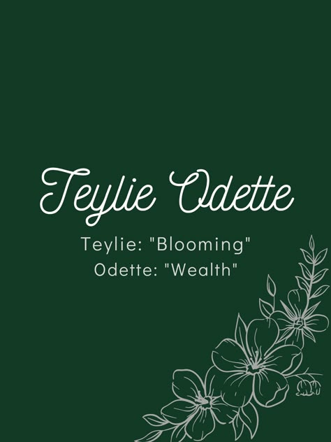 Odette Name, Dreamy Names, Npc Names, Cool Unique Names, Gnome Names, Spiritual Names, Meaningful Baby Names, Twin Names, Feminine Names