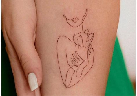 Minimalist Cat Tattoo, Maching Tattoos, Small Girly Tattoos, Silhouette Tattoos, Cute Tattoos For Women, Discreet Tattoos, Girly Tattoos, Subtle Tattoos, Little Tattoos