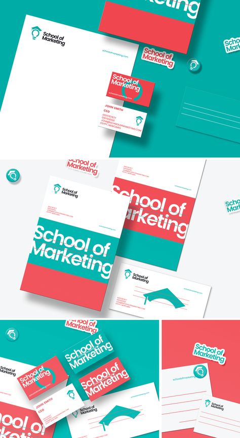 Academy Branding, Charity Branding, School Branding, Brand Visual Identity, Destination Branding, Unique Color Palette, Stationary Branding, Modern Marketing, Corporate Id