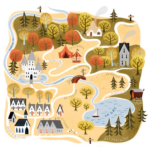 Jacqui Langeland is represented by Lindgren Smith Illustration : Lindgren & Smith Map Art Illustration, Maps Illustration Design, Maps Illustration, Map Illustrations, Cartoon Map, Folk Illustration, Map Projects, Illustrated Maps, Hand Drawn Map