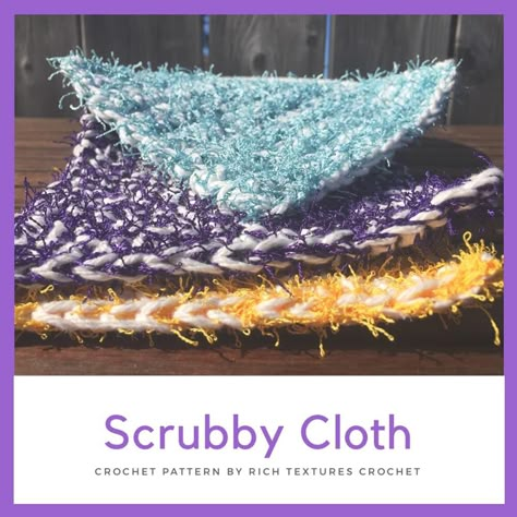 Scrubby Washcloth Crochet Pattern, Crochet Dish Scrubbies Pattern Free, Scrubby Yarn Crochet Patterns Free, Scrubby Yarn Patterns, Scrubby Yarn Crochet Patterns, Swiffer Cover, Scrubby Yarn Crochet, Scrubbies Crochet, Scrubbies Crochet Pattern