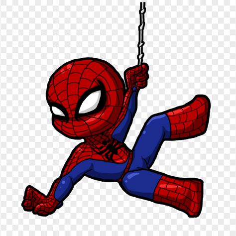 Chibi Spiderman Wallpaper, Cute Spiderman, Spiderman Clipart, Spiderman Png, Spiderman Swinging Drawing, Transparent Spiderman, Spiderman Transparent Background, Baby Spiderman, Spiderman Cartoon