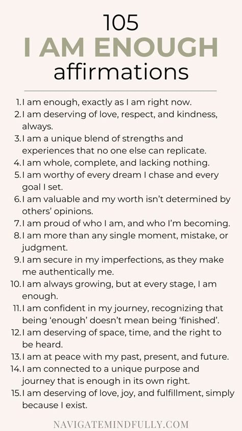 i am enough affirmations Printable Affirmations For Women, Uplifting Affirmations For Women, Daily Affirmations For Self Confidence, Belonging Affirmations, List Of Positive Affirmations, I Am Enough Quotes Affirmations, I Know Affirmations, I Am Affirmations For Women, Positive Work Affirmations