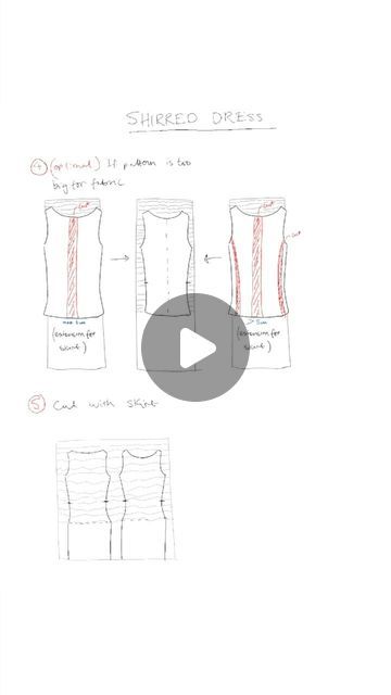 mina’s sewing archive on Instagram: "Part 2: Pattern notes for the shirred dress #shirreddress #shirring #patterntutorial #easypattern #easysewingproject #beginnersewing" Shirred Dress Pattern, Goth Diy, Shirred Top, Bodice Pattern, Shirred Dress, April 21, Easy Sewing Projects, Sewing For Beginners, Simple Patterns