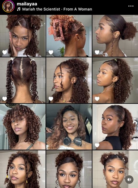 Curly Hair Styles Pictures, Curly Cute Hairstyles Natural Curls, Hairstyles With Natural Curly Hair, Curly Hairstyles No Braids, Natural Hair Styles Black Women Short, Short Hair Two Braids, Short Hair Braids Hairstyles, Hairstyles For Short Hair Curly Black, Curly Girl Hairstyles Black