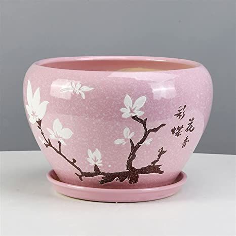 Cute Flower Pot Designs, Painted Pots For Plants, Pot Designs Painted, Macetas Aesthetic, Plant Holder Ideas, Fake Aquarium, Pink Flower Pot, Pink Pots, Flower Pots Indoor