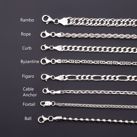 Mens Silver Necklace Chains, Types Of Chains Jewelry, Silver Chains Men, Platinum Chains For Women, Silver Chain Design For Men, Silver Chains For Women, Silver Chains For Men, Silver Chain For Women, Handmade Silver Chain