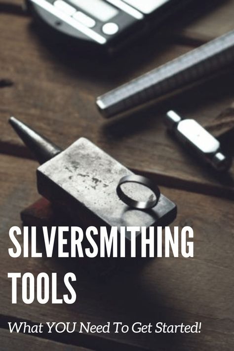 Master the basics of silversmithing with this guide. Learn about beginner silversmithing tools you need to get started in this new hobby. Learn essential crafting tools for novices, and get started on your silversmithing journey making silver jewelry. Silversmithing For Beginners, Beginner Silversmithing, Diy Silversmithing, Jewellery Techniques, Silver Jewelry Making, Silversmithing Jewelry, Silver Smithing, Metal Shaping, Silver Casting