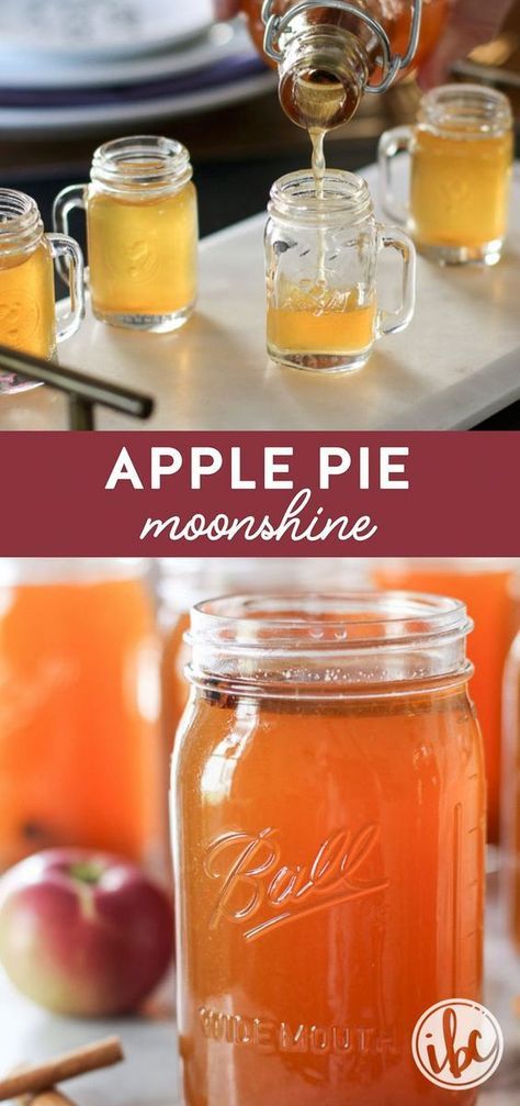 Learn how to make homemade Apple Pie Moonshine with this easy #recipe! #homemade #apple #pie #moonshine #applepie #applemoonshine #everclear Pumpkin Pie Moonshine Recipe, Peach Pie Moonshine, Spicy Jalapeno Margarita, Grapefruit Mojito, Apple Pie Moonshine Recipe, Homemade Moonshine, Moonshine Recipe, Apple Pie Moonshine, Homemade Liquor