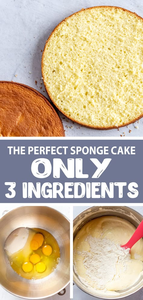 Basic Ingredients For Cake, Flour Less Cake, Easy Cake Icing 3 Ingredients, Box Cake Mix Into Sponge Cake, How To Make Cake Moist And Fluffy, 5 Ingredient Cake Recipes, 1 2 3 Cake Recipe, Cake With Oil Instead Of Butter, 3 Ingredient Sponge Cake Recipe