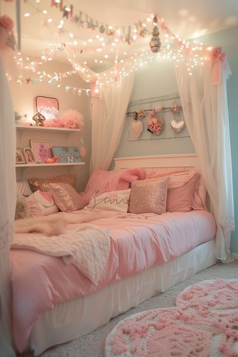 Dream Bedroom Inspiration, Kids Bedroom Inspiration, Dekorasi Kamar Tidur, Room Redesign, Girly Room, Preppy Room, Cozy Room Decor, Pretty Room, Girl Bedroom Decor