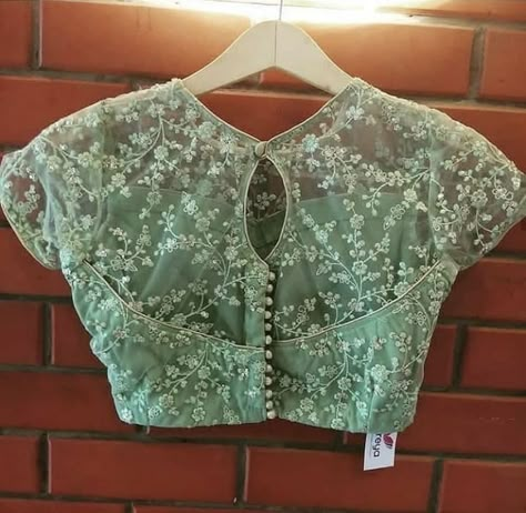 Net Saree Blouse Designs, Net Saree Blouse, Netted Blouse Designs, Blouse Designs High Neck, Boat Neck Blouse Design, Blouse Designs Catalogue, New Saree Blouse Designs, Latest Model Blouse Designs, Cutwork Blouse Designs