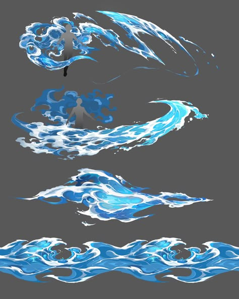 How To Draw Ice Powers, Super Powers Art Water, Water Magic Fantasy Art, Water Magic, Powers Art, Elemental Powers, Elemental Magic, Super Powers Art, Concept Art Tutorial