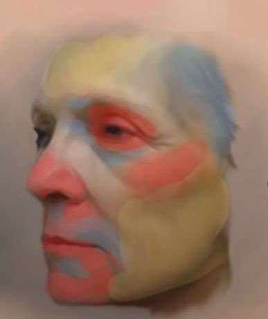 face color zones from cowsmanaut youtube video Face Colouring Reference, Colorful Skin Drawing, Color Zones Of The Face Art, Color Zones Of The Body Art, Face Color Reference, Painting Reference Face, Face Temperature Painting, Skin Coloring Reference, Coloring Faces Digital