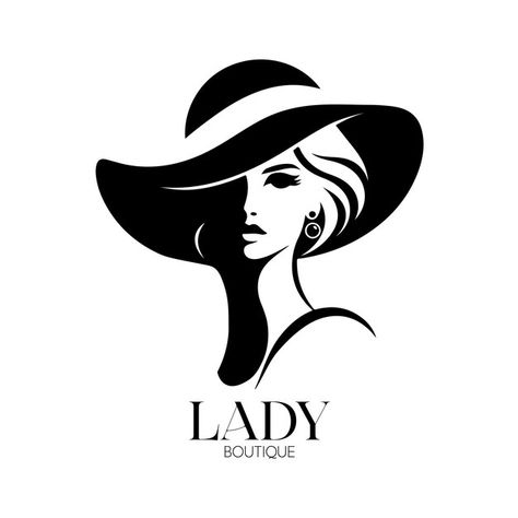 Fashion lady boutique logo template | Premium Vector #Freepik #vector Logo For Boutique Branding, Fashion Design Logo Ideas Creative, Fashion Brand Logo Design Ideas, Lady Logo Design, Clothing Logo Inspiration, Female Logo Design, Clothes Logo Design, Logo For Clothing Brand, Logo For Boutique