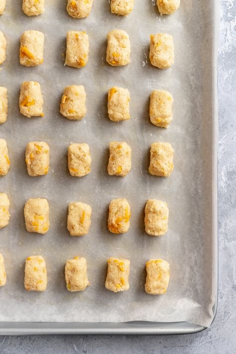 Cauliflower Tater Tots, Mac And Cheese Healthy, Cauliflower Tots, Cheese And Bread, Healthy Apps, Baked Chicken Nuggets, 21 Day Fix Meal Plan, Riced Cauliflower, Ambitious Kitchen