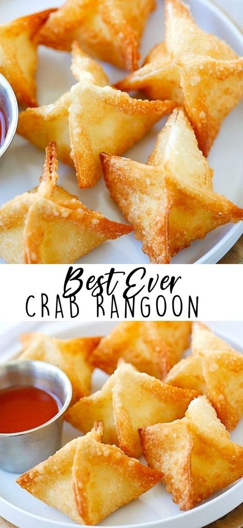 Crab Rangoon Recipes, Wonton Wrapper Recipes Appetizers, Malaysia Recipes, Decadent Dinner, Wonton Wrapper Recipes, Crab Rangoons, Rangoon Recipe, Crab Rangoon Recipe, Cream Cheese Wontons