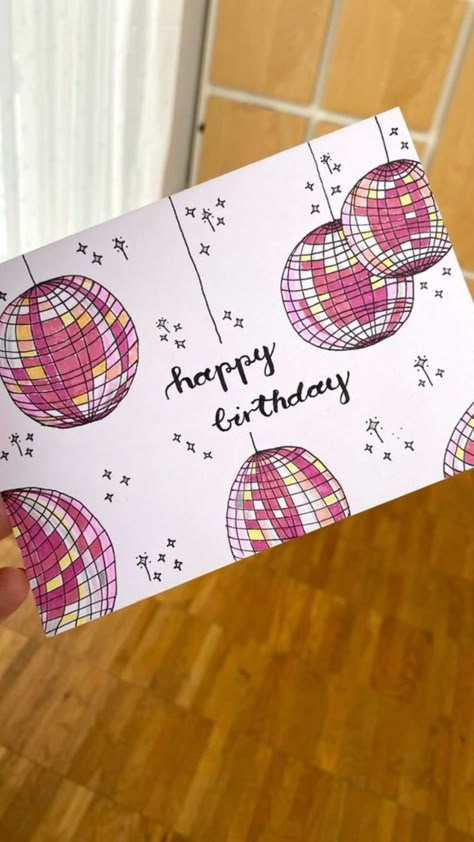 Happy Birthday Cards Diy, Anniversaire Diy, Creative Birthday Cards, Homecoming Proposal Ideas Friends, Aesthetic Birthday, Birthday Card Drawing, Cute Birthday Ideas, Perfect Aesthetic, Homemade Birthday