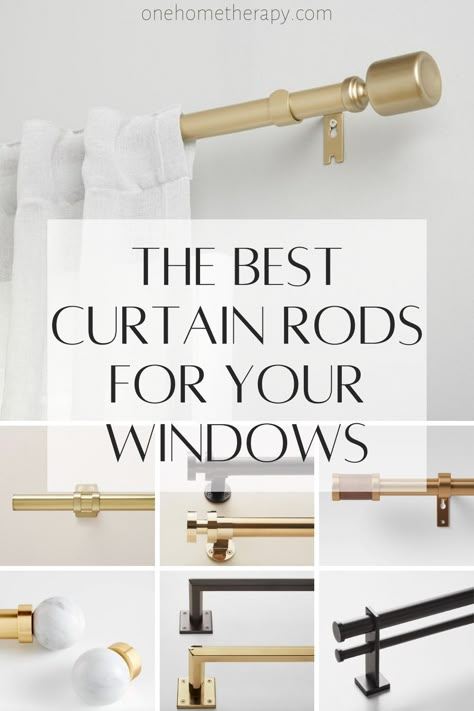 Say goodbye to bland windows and hello to stylish and practical curtain rods. In "The Best Curtain Rods for Your Windows," discover the top options for your home decor needs. From sleek and modern to traditional and elegant, there's something for everyone. Upgrade your window treatments today! #windowtreatments #curtainrods #homedecor Curtain Rod Size For Window, Curtain Rods For Living Room, Transitional Curtain Rod, Luxury Curtain Rods, Good Curtain Rod, Black Curtain Rods Living Room, Black Vs Silver Curtain Rods, Modern Curtain Rods Bedroom, Best Curtain Rods For Living Room