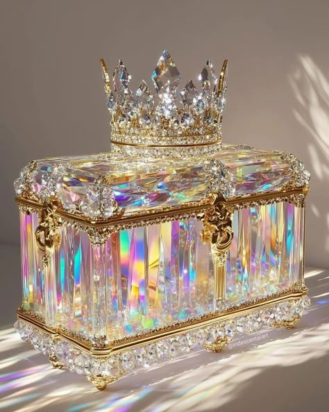 Iridescent Decor, Bedazzled Jewelry, Diamond Crown, Iridescent Crystal, Famous Paintings, Crystal Crown, Crystal Diamond, Beautiful Painting, All That Glitters