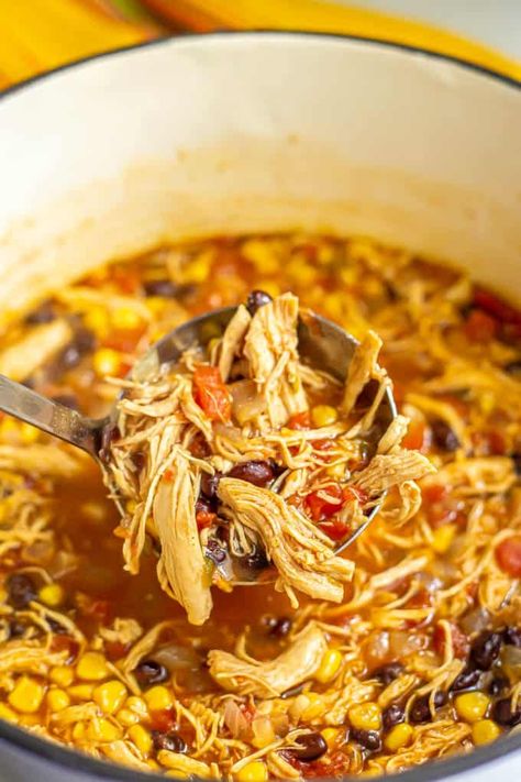 Chicken Chili Recipe Easy, Easy Chicken Tortilla Soup, Easy Chicken Chili, Vegetarian Quinoa Chili, Chili Seasoning Recipe, Tortilla Soup Easy, Chicken Tomatoes, Chicken Tortilla Soup Easy, Slow Cooker Chicken Chili