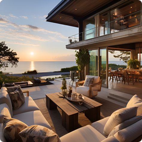 Luxury Beach House, Dream Life House, Ocean House, Design Room, Outdoor Living Room, Dream House Interior, Dream House Exterior, Dream House Decor, Decoration Home