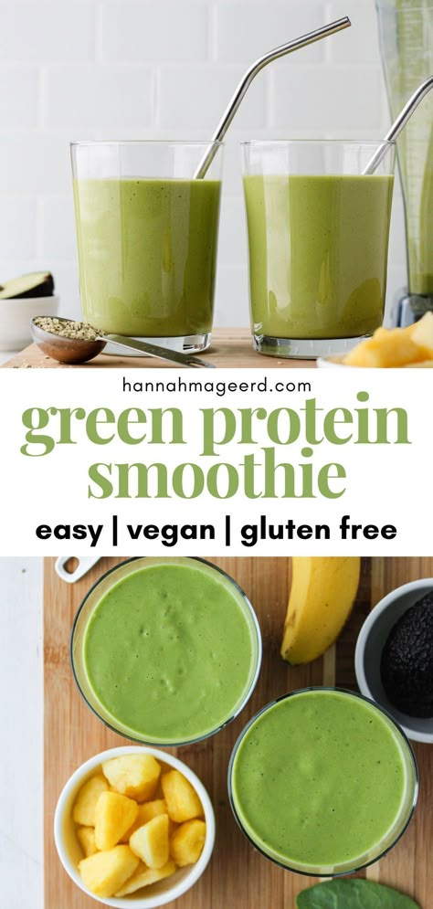 Healthy Green Smoothies Recipes, Protein Shakes Powder, Greens Protein Shake, Green Smoothie With Protein Powder, Alkaline Diet Smoothie Recipes, Plant Based Green Smoothie, Vega Protein And Greens Recipes, Power Drinks Healthy, Green Smoothy Recipe