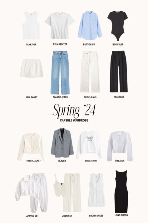 Spring 2024 Capsule Wardrobe | NeutrallyAshlan Summer Fresh Outfits, Office Capsule Wardrobe Summer, Capsule Wardrobe Looks, Capsule Spring 2024, Capsule Wardrobe 2024 Spring Summer, Europe Summer Capsule Wardrobe 2024, 2024 Spring Capsule Wardrobe, Wardrobe Capsule 2024, Hijabi Capsule Wardrobe