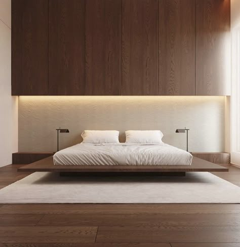 Diy Wood Headboard, Trendy Apartment, Bedroom Minimalist, Bedroom Black, Interior Bedroom, Trendy Bedroom, Bedroom Layouts, Trendy Home, Apartment Room