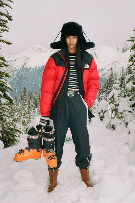 Winter Editorial, The North Face 1996 Retro Nuptse, The North Face 1996, North Face 1996, Puffer Coats, True Winter, Great Coat, Blue Amber, Ski Trip