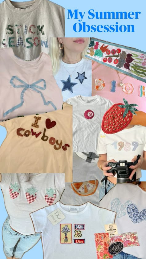 patchwork tshirt patchwork diy summer trend diy clothes aesthetic cool girl summer #diy #slowfashion #patchworktshirt Diy Clothes Aesthetic, Diy Patchwork Shirt, Patchwork Shirt Diy, Patchwork Tshirt, Sewing Aesthetic, Patchwork Tee, Patchwork Diy, Easy Diy Clothes, Patchwork Hoodie