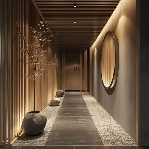 Japandi Hallway, Hallway Design Ideas, Minimalist Japandi, Zen House, Japandi Interiors, Corridor Design, Hallway Design, Japandi Interior, Japandi Style