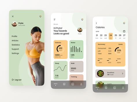 Fitness Apps Design, Office Signage Design, Health App Design, Ux Design Principles, Wellness App, Ux Design Trends, Interactive Web Design, Ui Design Dashboard, App Design Layout