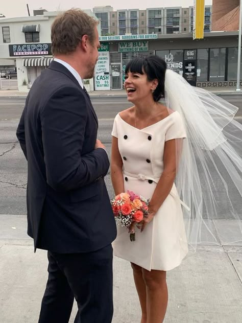 Lily Allen Just Wore the Perfect 2020 Wedding Dress Dior Wedding Dresses, Wedding Fotos, Celebrity Bride, David Harbour, Celebrity Wedding Dresses, Lily Allen, Wedding Dress With Veil, Celebrity Wedding, Courthouse Wedding