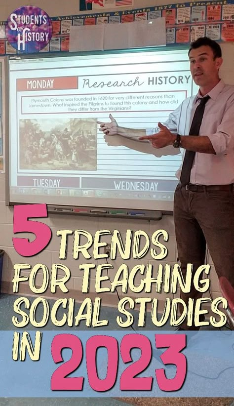 5 Top Trends for Teaching Social Studies in 2023 Social Studies Classroom Decorations, High School Social Studies Classroom, Teaching Social Studies Middle School, Middle School Social Studies Classroom, Social Studies Activities Middle School, High School History Classroom, Social Studies Games, High School History Teacher, 7th Grade Social Studies