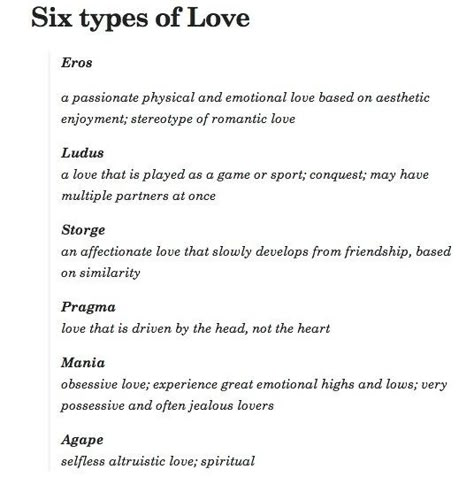 Being In Love Meaning, 6 Types Of Love, Love Interest Writing, Love Prompts Writing, Beautiful Descriptions, Different Types Of Poems, Love Types, Types Of Love Language, Writing About Love