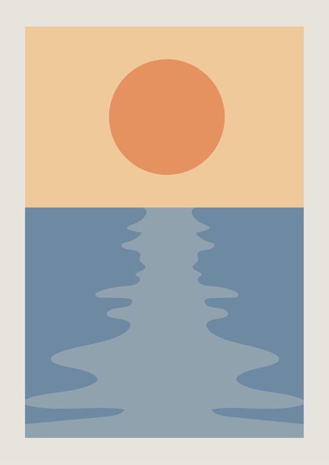 Summer Wall Posters, Sunset Poster Aesthetic, Beach Collage Art, Beach Posters Prints, Ulu Cliffhouse, Beach Poster Design, Retro Beach Art, Sunset In The Ocean, Summer Poster Design