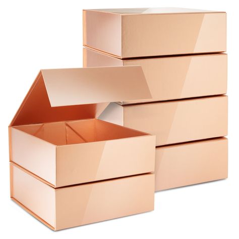 Groomsmen Boxes, Empty Gift Boxes, Proposal Boxes, Rose Gold Square, Rose Gold Gifts, Gift Boxes With Lids, Magnetic Gift Box, Bridesmaid Boxes, Target Gifts