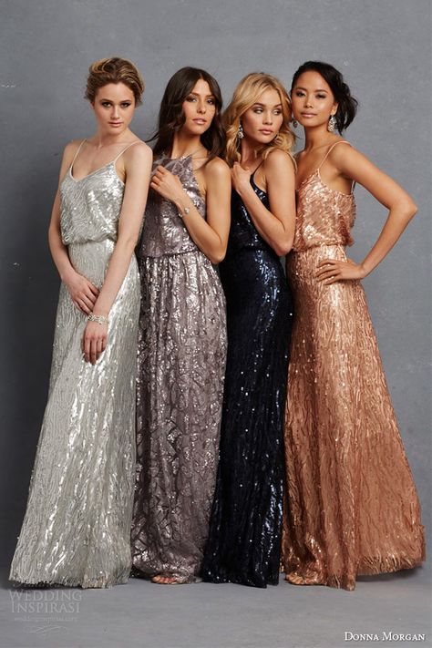 Fun sequinned dress Metallic Bridesmaid Dresses, Sequin Bridesmaid, Sequin Bridesmaid Dresses, فستان سهرة, Different Dresses, Romantic Dress, Bridesmaid Gown, Wedding Bridesmaid Dresses, Wedding Trends